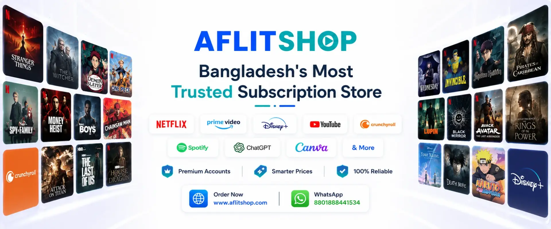 Your One-Stop Digital Store for Subscriptions Aflitshop Banner